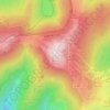 Mapa topográfico Grand Ballon, altitud, relieve