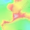 Mapa topográfico Galdhøpiggen, altitud, relieve
