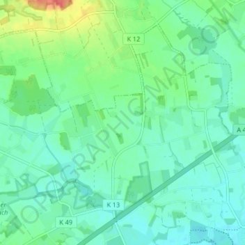 Mapa topográfico Limbergen, altitud, relieve