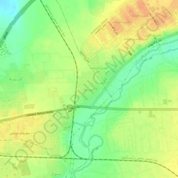 Mapa topográfico al-Masraa, altitud, relieve
