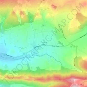 Mapa topográfico La Garde de Dieu, altitud, relieve