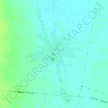 Mapa topográfico Alay, altitud, relieve