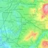 Mapa topográfico Hyde, altitud, relieve