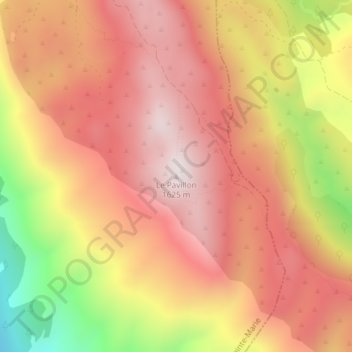 Mapa topográfico Le Pavillon, altitud, relieve