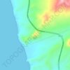 Mapa topográfico Cerro la Ballena, altitud, relieve