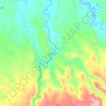 Mapa topográfico Lau Tepu, altitud, relieve