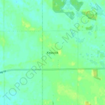 Mapa topográfico Kessock, altitud, relieve
