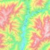 Mapa topográfico Chitral, altitud, relieve