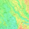 Mapa topográfico 野田市, altitud, relieve