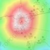 Mapa topográfico 朝日岳, altitud, relieve