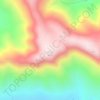 Mapa topográfico Cerro Tres Kandú, altitud, relieve