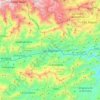 Mapa topográfico Las Tejerías, altitud, relieve
