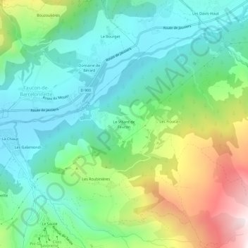 Mapa topográfico Le Villard de Faucon, altitud, relieve