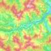 Mapa topográfico Éibar, altitud, relieve
