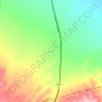 Mapa topográfico Al Burayj, altitud, relieve