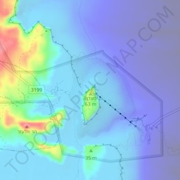 Mapa topográfico The Water Gate, altitud, relieve