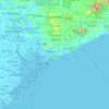 Mapa topográfico Long Điền, altitud, relieve