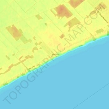 Mapa topográfico Dealtown, altitud, relieve