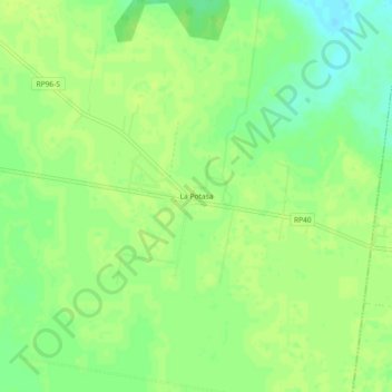 Mapa topográfico La Potasa, altitud, relieve