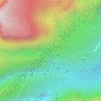 Mapa topográfico échelles, altitud, relieve