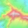 Mapa topográfico Aiguille Verte, altitud, relieve
