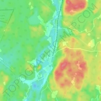 Mapa topográfico Sjötofta, altitud, relieve