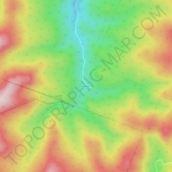 Mapa topográfico Notown, altitud, relieve