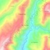 Mapa topográfico Pto Colombia, altitud, relieve
