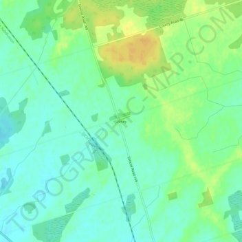 Mapa topográfico Udney, altitud, relieve