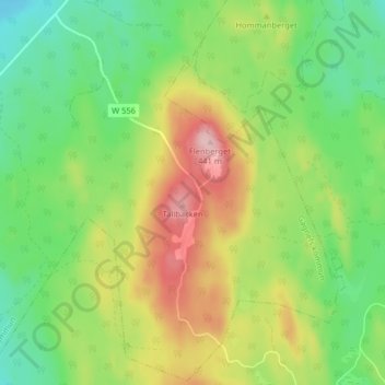 Mapa topográfico Flen, altitud, relieve