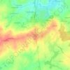 Mapa topográfico Les Quatres Routes, altitud, relieve