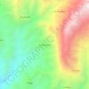 Mapa topográfico La Rinconada, altitud, relieve