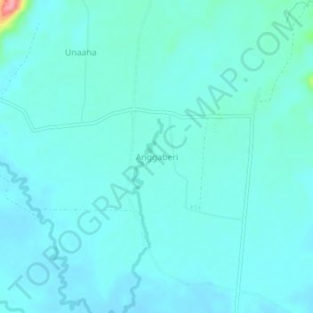 Mapa topográfico Anggaberi, altitud, relieve
