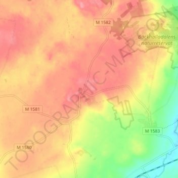 Mapa topográfico Gladsax, altitud, relieve