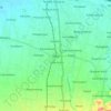 Mapa topográfico Slawi, altitud, relieve