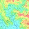 Mapa topográfico Bien Hoa, altitud, relieve