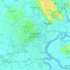 Mapa topográfico Ho Chi Minh City, altitud, relieve