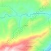 Mapa topográfico La Siberia, altitud, relieve