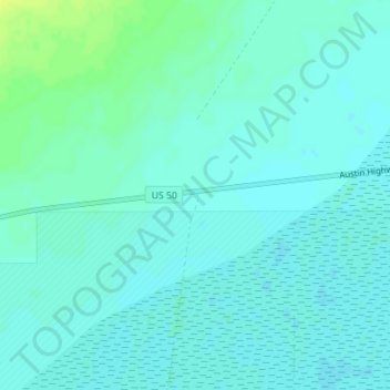 Mapa topográfico Frenchman, altitud, relieve
