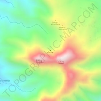 Mapa topográfico unknown, altitud, relieve