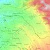 Mapa topográfico Megamendung, altitud, relieve