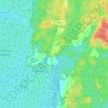 Mapa topográfico Stret, altitud, relieve