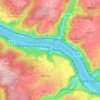 Mapa topográfico St. Goar-Fellen, altitud, relieve