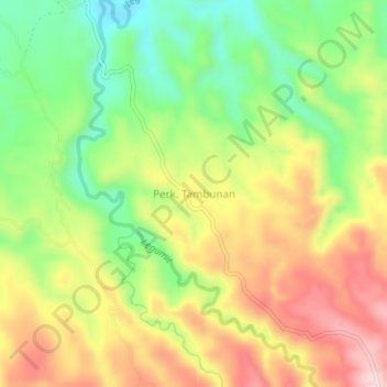 Mapa topográfico Perk. Tambunan, altitud, relieve