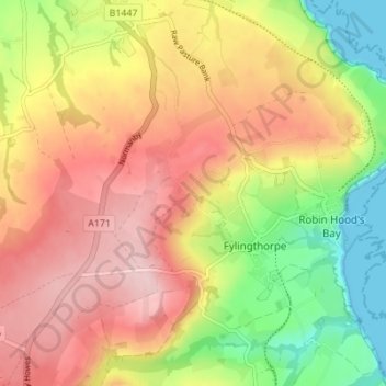 Mapa topográfico Raw, altitud, relieve