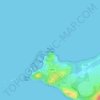 Mapa topográfico Punta Hidalgo, altitud, relieve