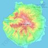Mapa topográfico Gran Canaria, altitud, relieve