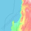 Mapa topográfico Mejillones, altitud, relieve