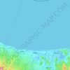 Mapa topográfico 北栄町, altitud, relieve