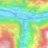 Mapa topográfico Visp, altitud, relieve